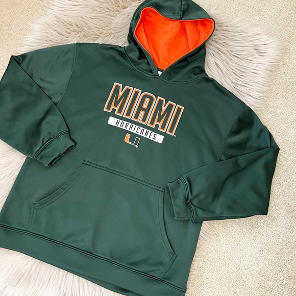 Youth Miami Hurricanes Hooded Sweatshirt Size large - Picture 1 of 7